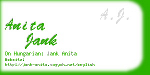 anita jank business card